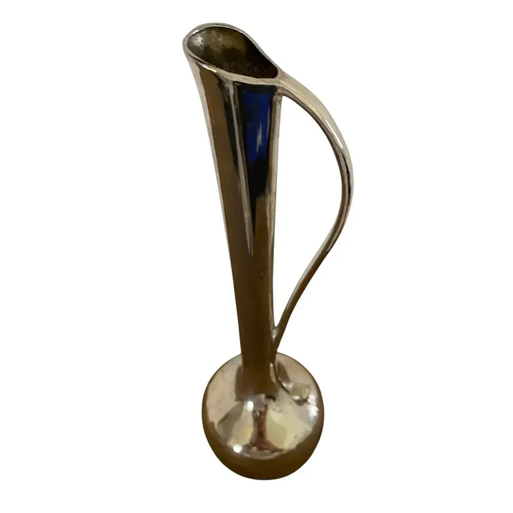 Vintage Davco Silver Ltd. Silver Single bud vase with handle *Flawed*